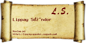 Lippay Sándor névjegykártya