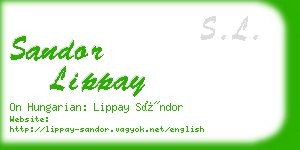 sandor lippay business card